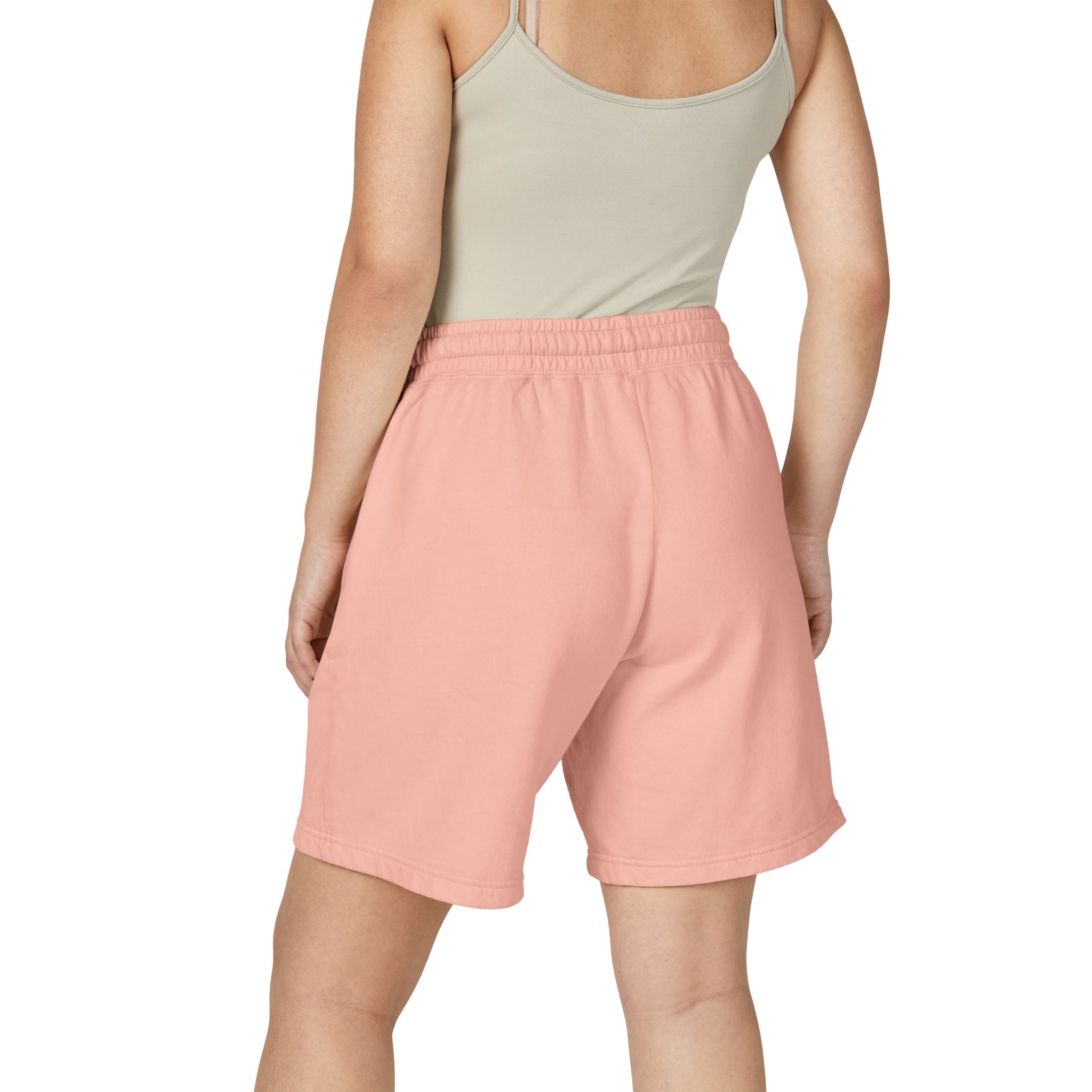 Fleece Sweat Shorts — 'Oswald' Side Script Coral Lounge Shorts