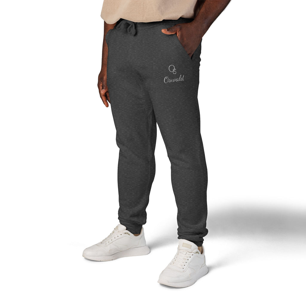 Embroidered Fleece Sweatpants — Minimalist Logo Joggers