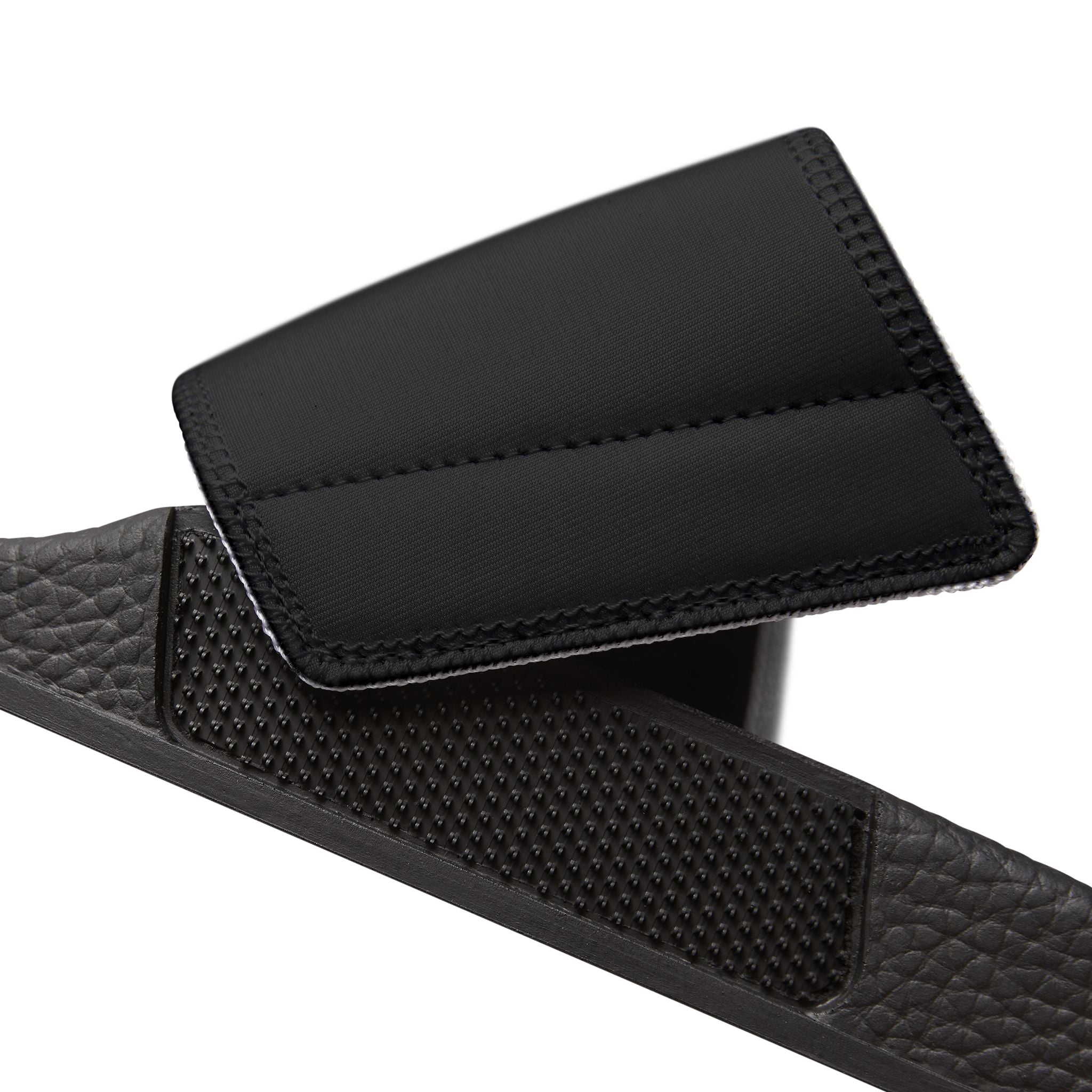 Women's Removable-Strap Sandals — Black Slide Sandals with Interchangeable Strap
