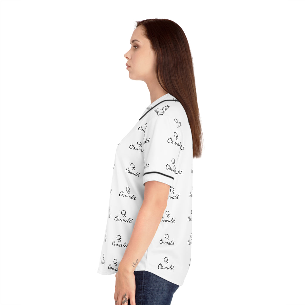 Women's Baseball Jersey — Monogram Logo All-Over Print
