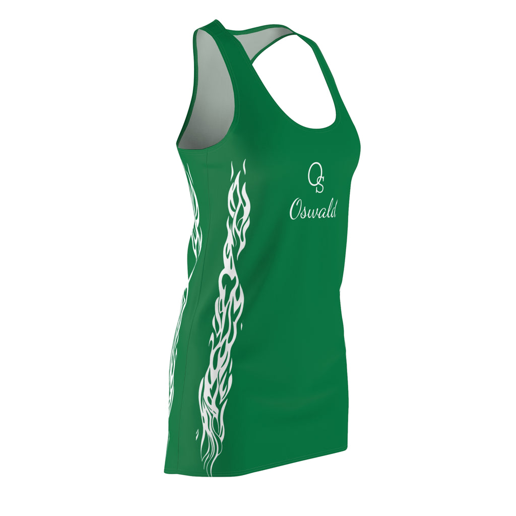 Oswald Script Racerback Dress — Green