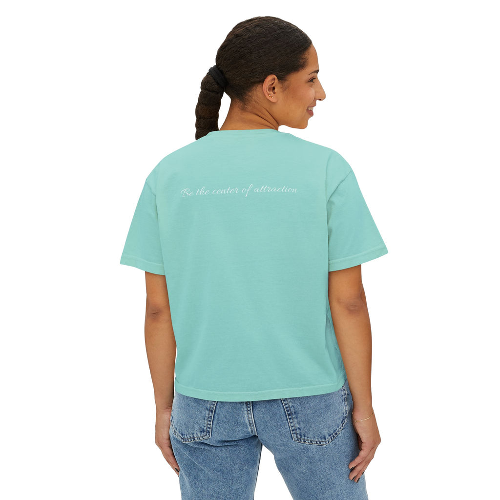 Women's Boxy Tee — Casual Cropped Crewneck T-Shirt