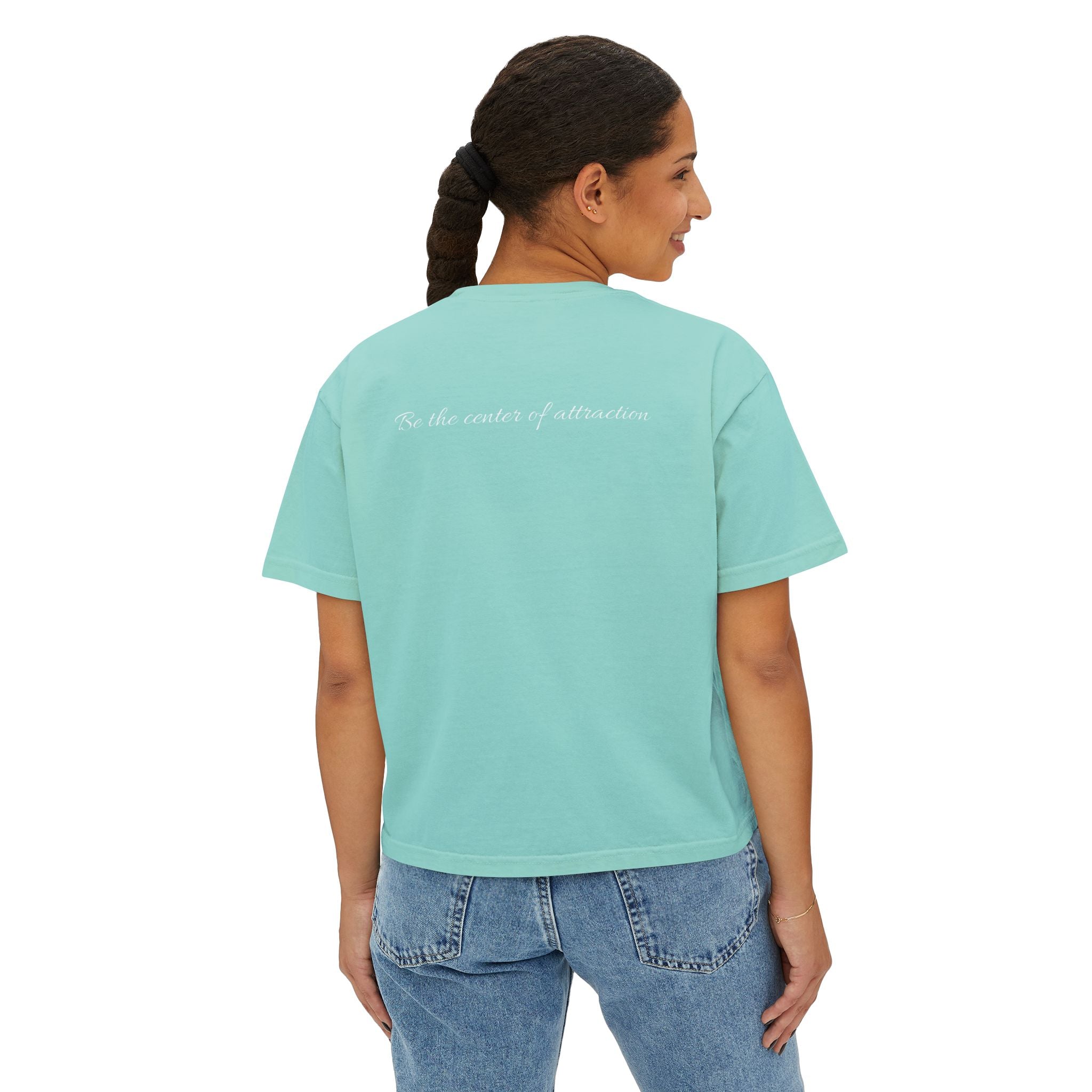 Women's Boxy Tee — Casual Cropped Crewneck T-Shirt