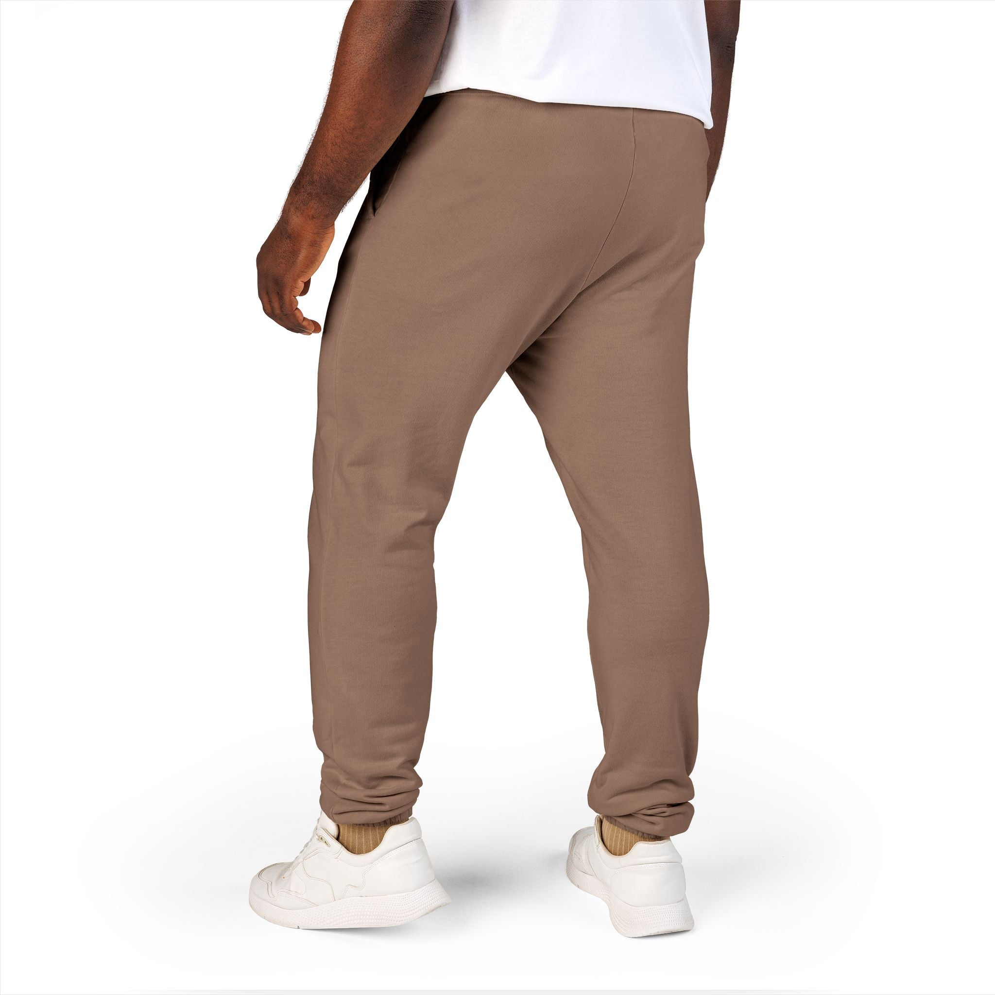 Garment-Dyed Fleece Sweatpants — Minimal Vertical Script Joggers