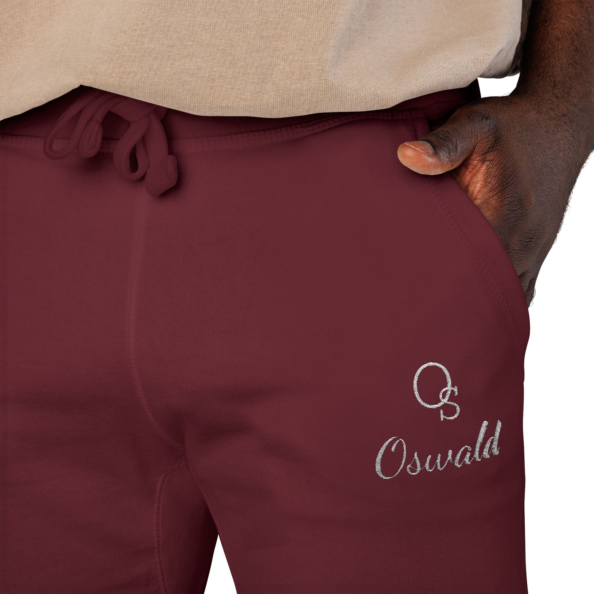 Embroidered Fleece Sweatpants — Minimalist Logo Joggers