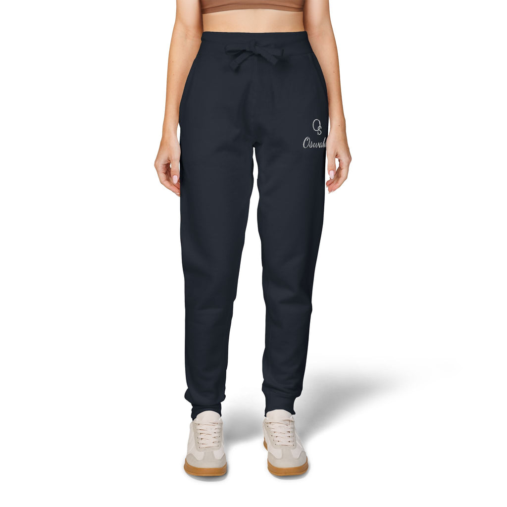 Embroidered Fleece Sweatpants — Minimalist Logo Joggers