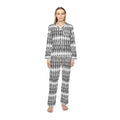 Black & White Geometric Satin Pajama Set — Women’s Luxe Sleepwear