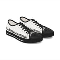 Low Top Sneakers — White Canvas with Side Print