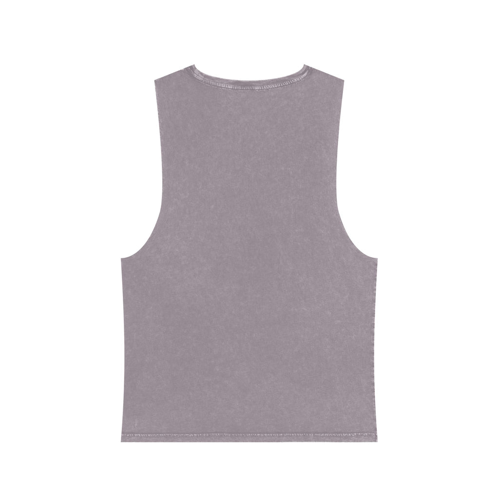 Crescent Moon Stonewash Tank Top — Minimal ‘Crescent’ Chest Logo