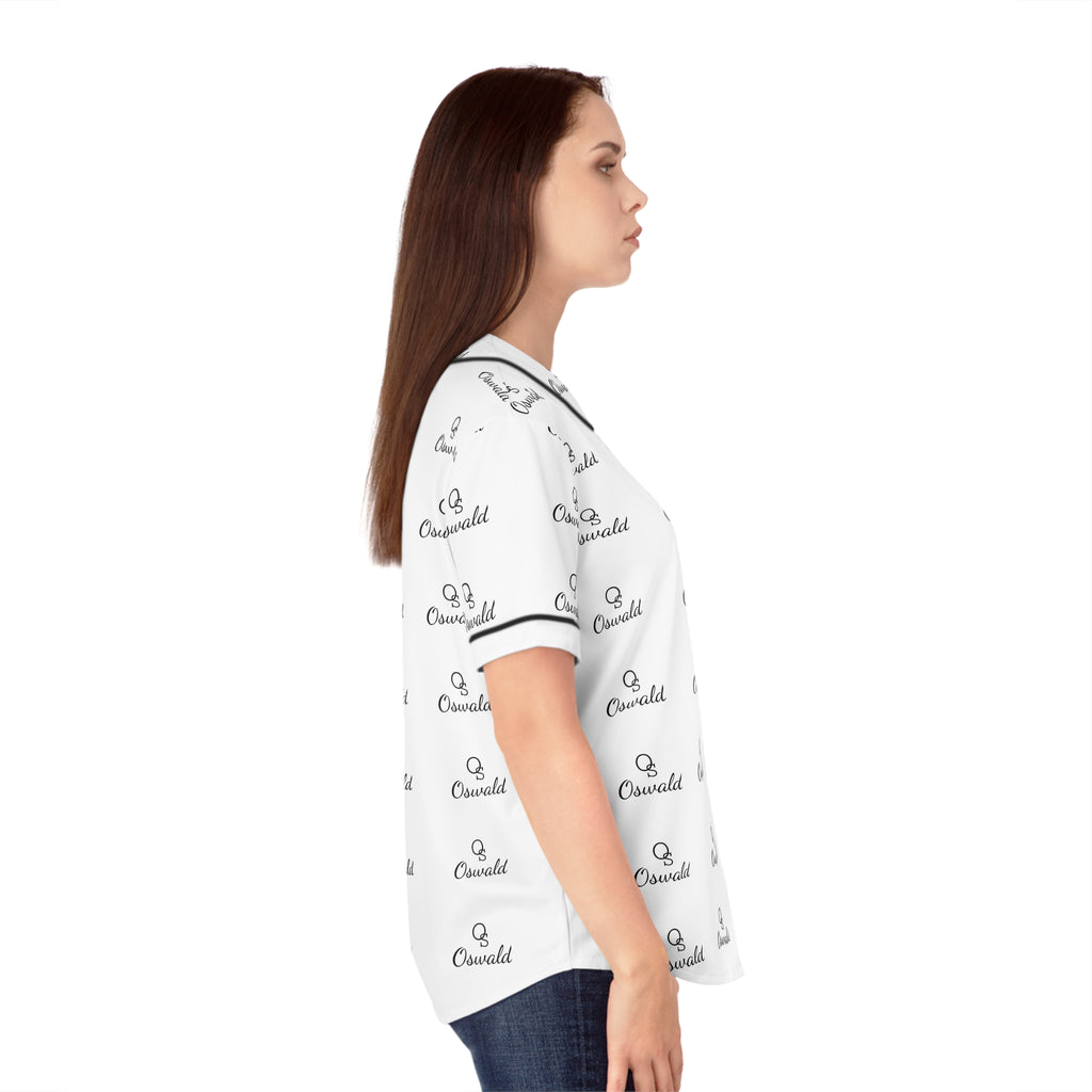 Women's Baseball Jersey — Monogram Logo All-Over Print