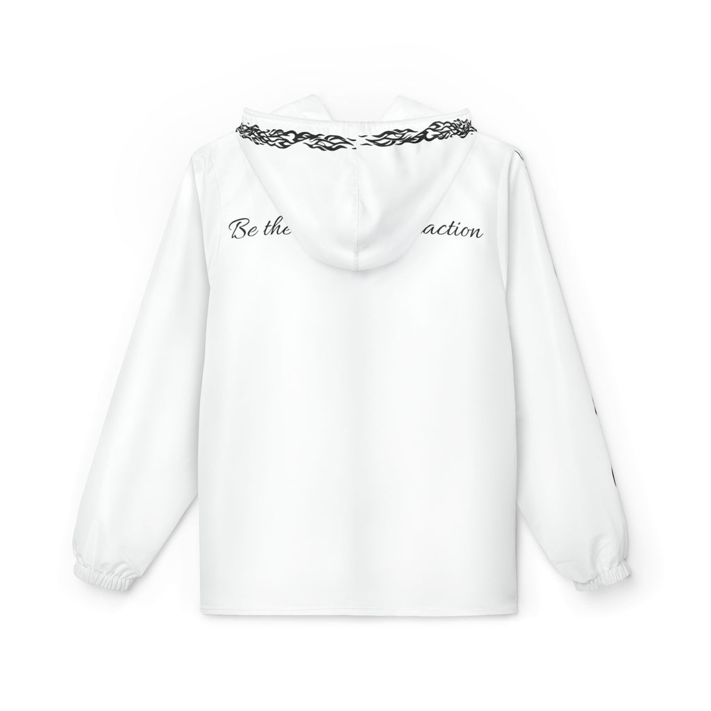 Oswald White Lace-Trim Windbreaker Jacket