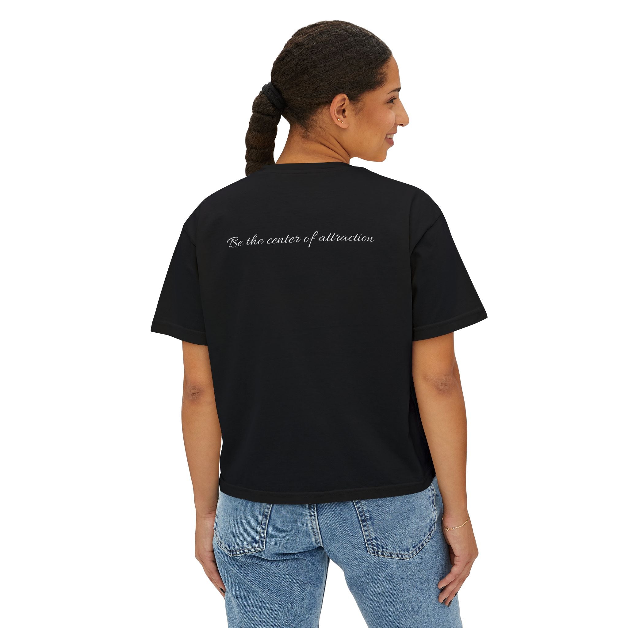 Women's Boxy Tee — Casual Cropped Crewneck T-Shirt
