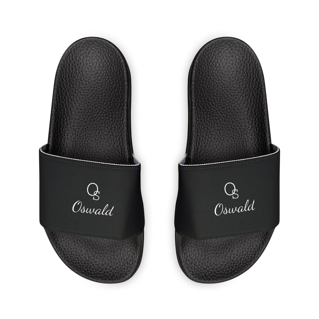 Women's Removable-Strap Sandals — Black Slide Sandals with Interchangeable Strap
