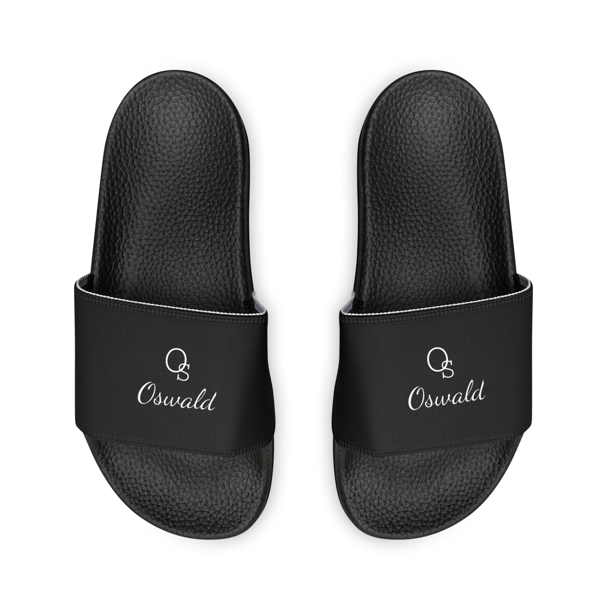 Women's Removable-Strap Sandals — Black Slide Sandals with Interchangeable Strap
