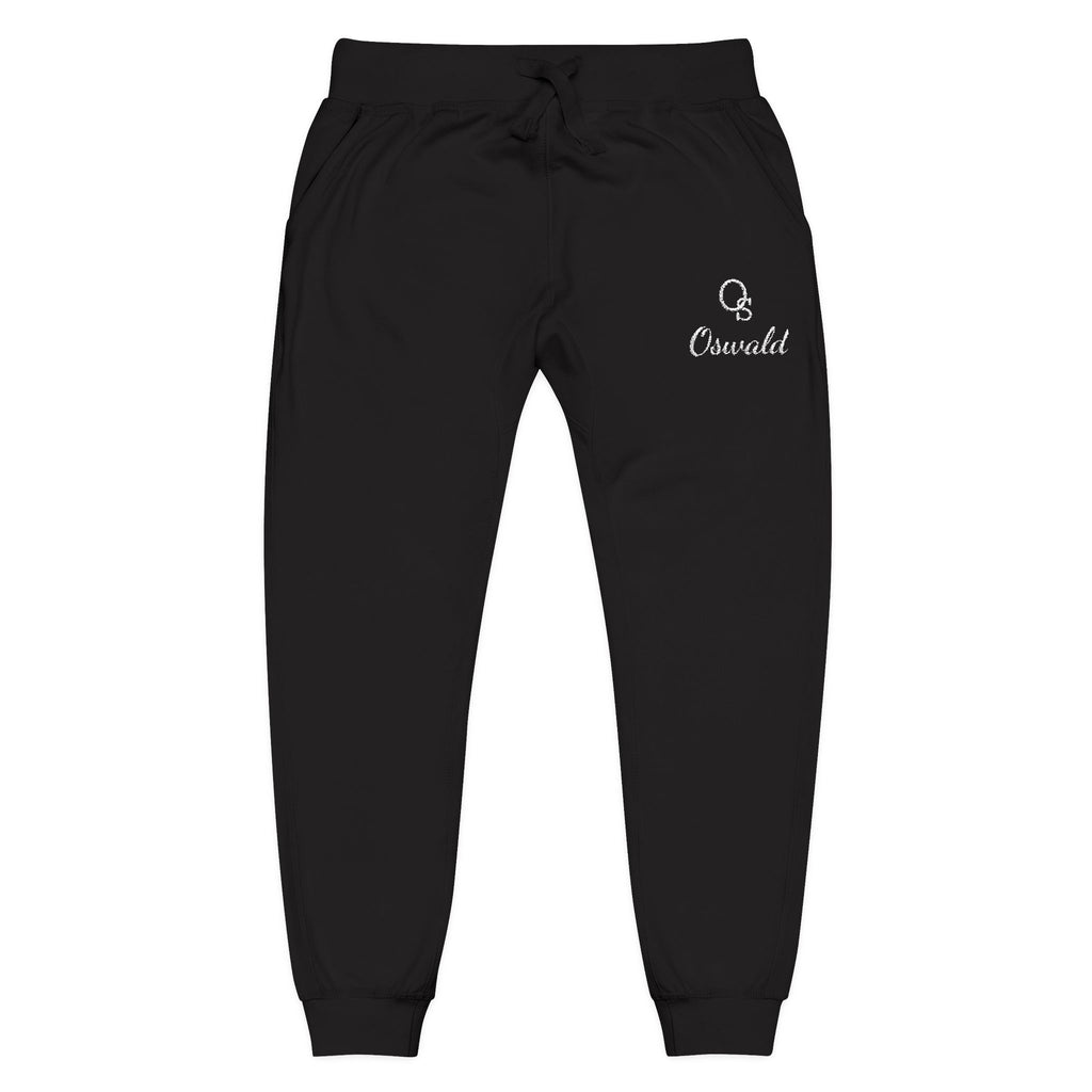 Embroidered Fleece Sweatpants — Minimalist Logo Joggers