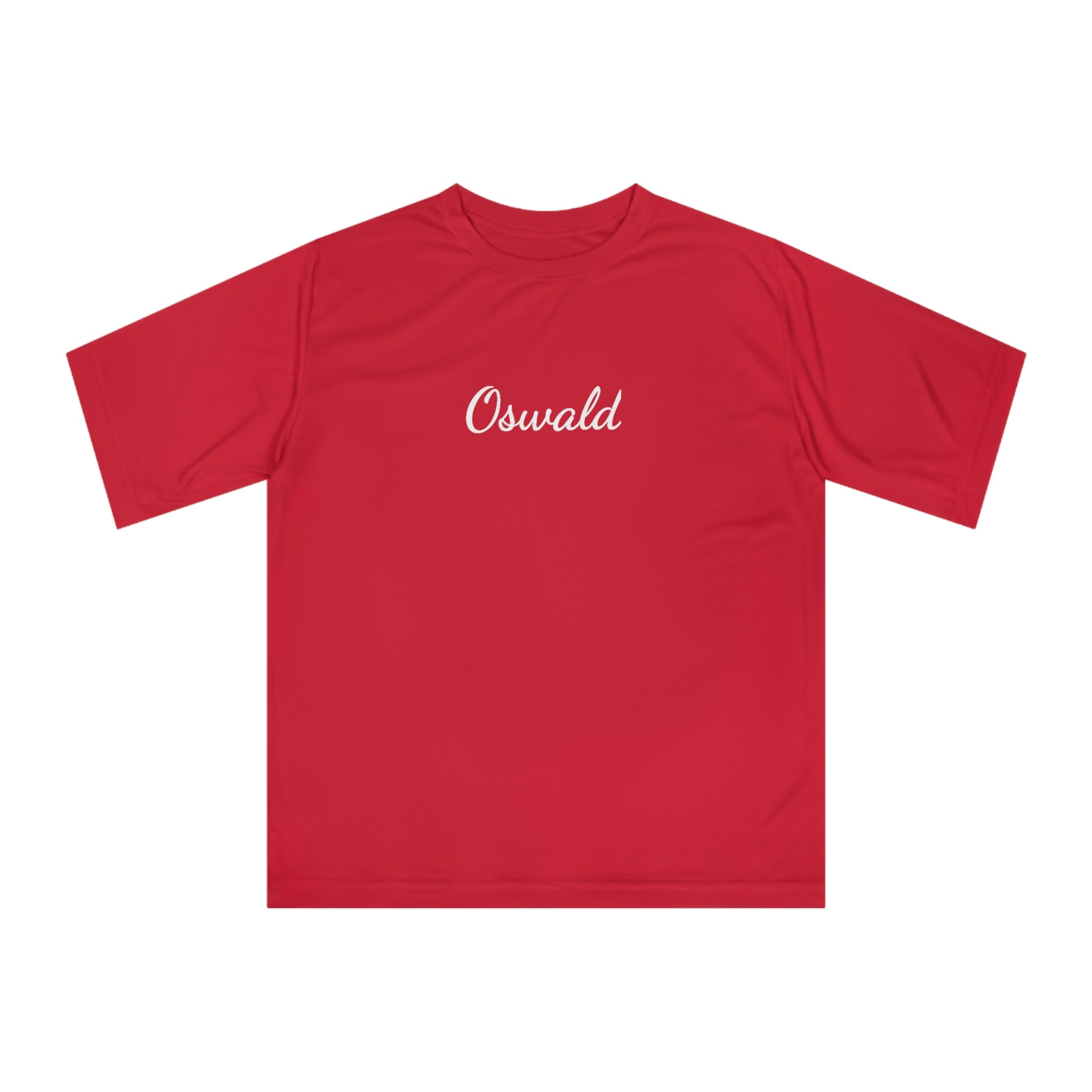 Oswald Script Unisex Performance T‑Shirt