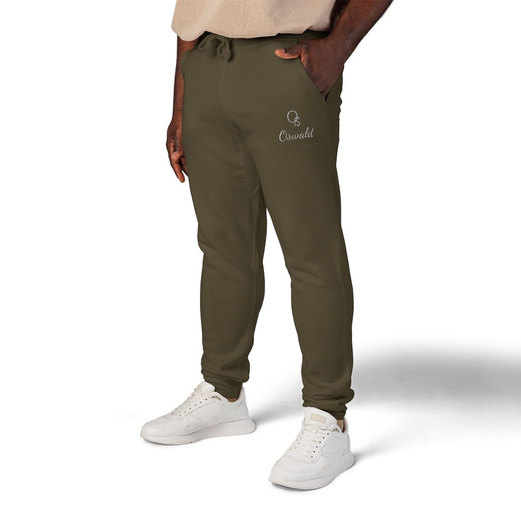 Embroidered Fleece Sweatpants — Minimalist Logo Joggers