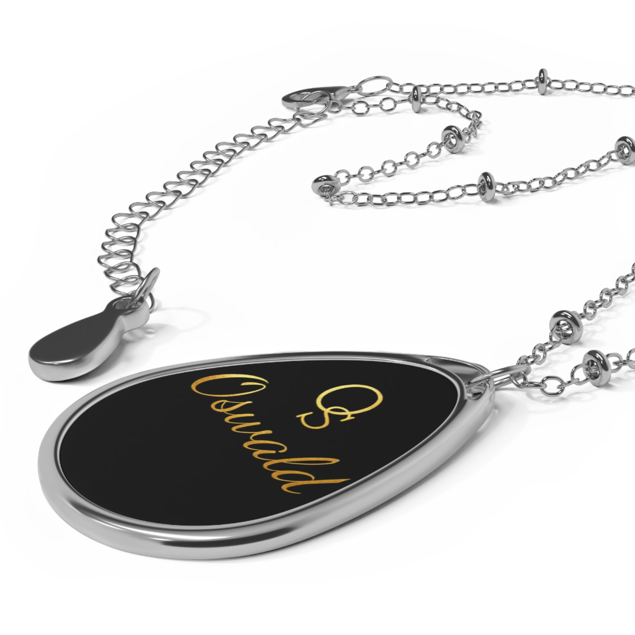 Oswald Oval  Necklace – Black