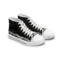 Women's High Top Sneakers — Black Tribal Chain Graphic Athletic Shoes