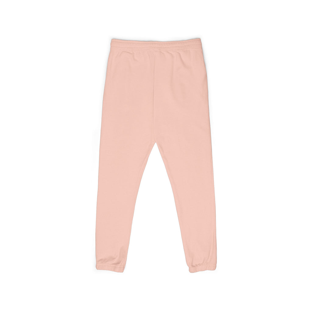 Garment-Dyed Fleece Sweatpants — Minimal Vertical Script Joggers