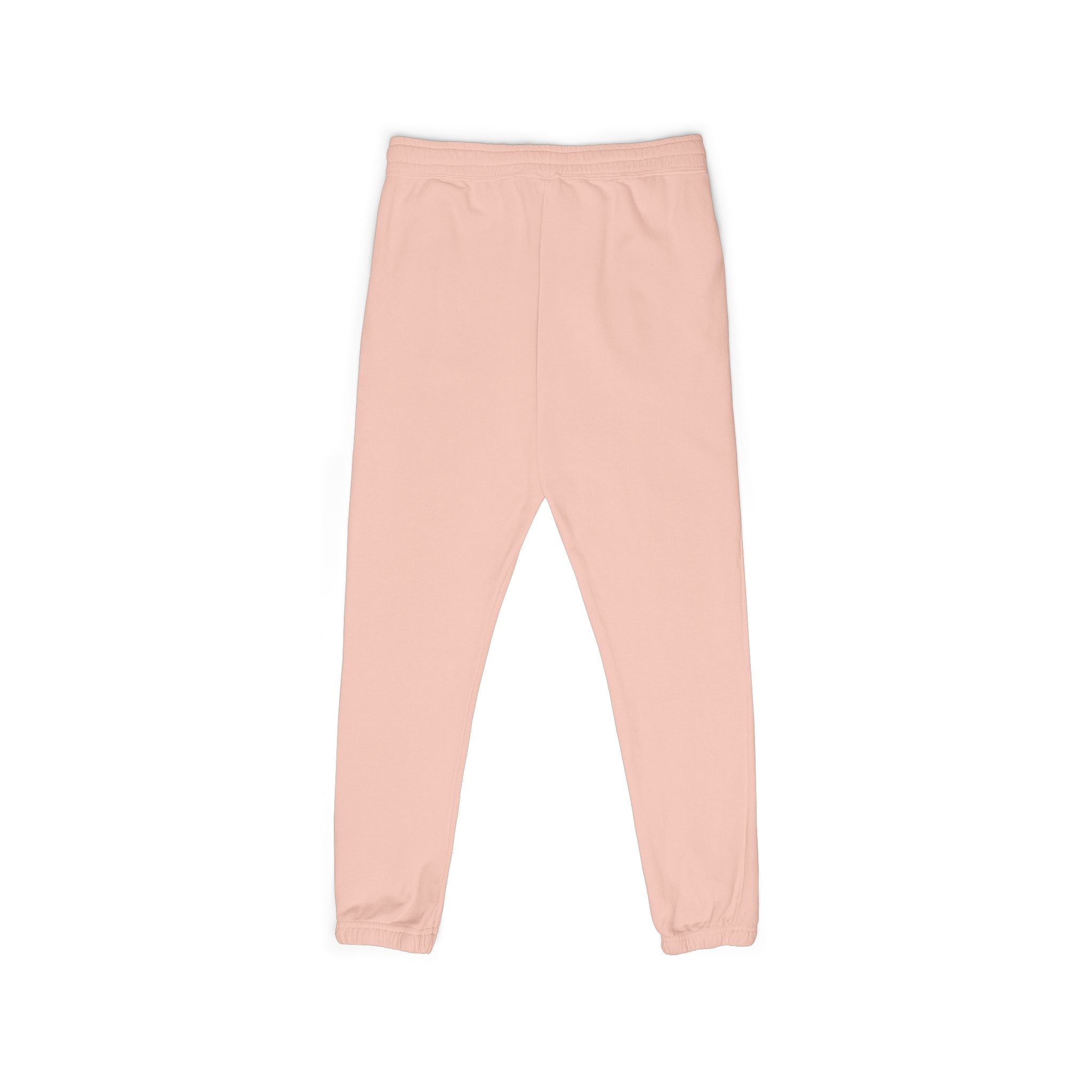 Garment-Dyed Fleece Sweatpants — Minimal Vertical Script Joggers