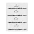 Oswald Minky Blanket – Monogram Script with Ornate Divider Stripes