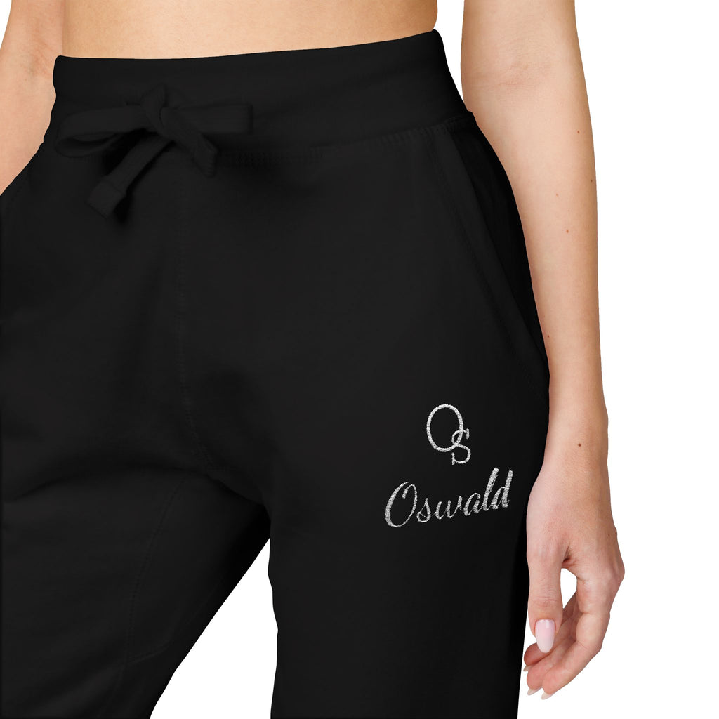 Embroidered Fleece Sweatpants — Minimalist Logo Joggers