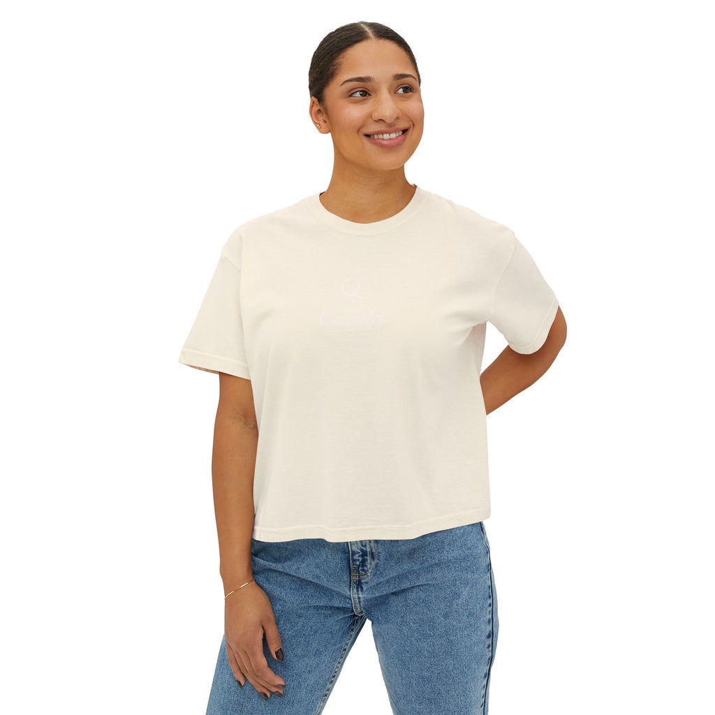 Women's Boxy Tee — Casual Cropped Crewneck T-Shirt