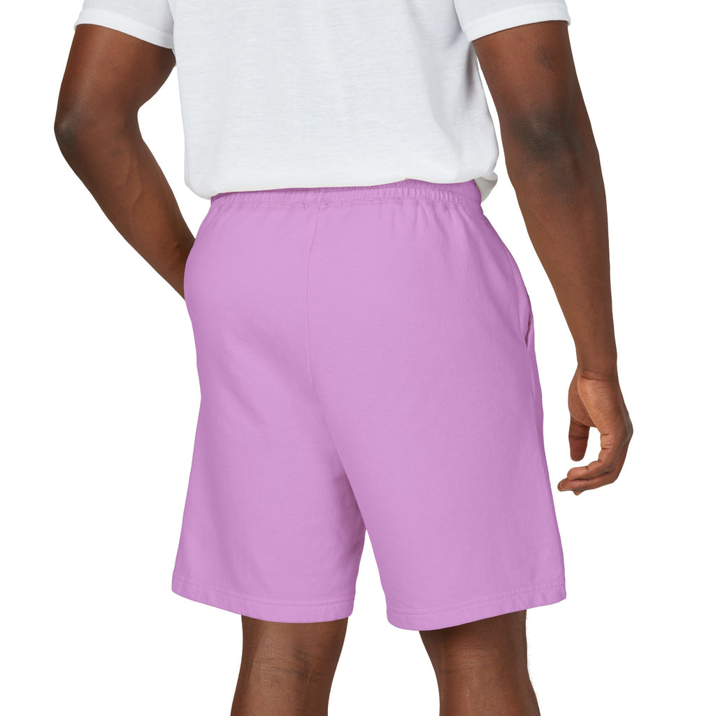 Fleece Sweat Shorts — 'Oswald' Side Script Coral Lounge Shorts