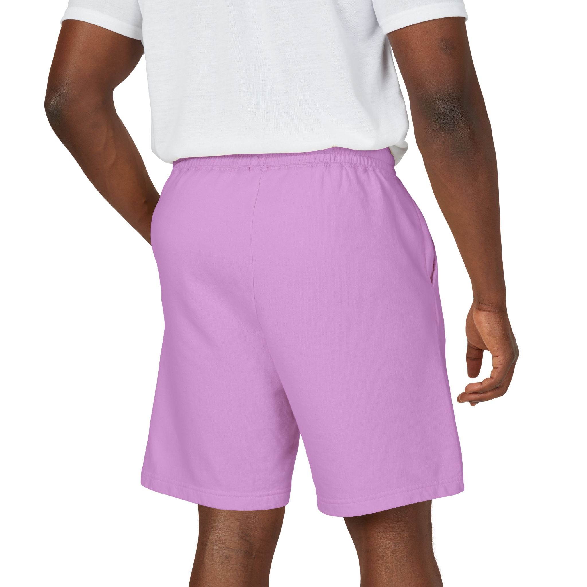 Fleece Sweat Shorts — 'Oswald' Side Script Coral Lounge Shorts