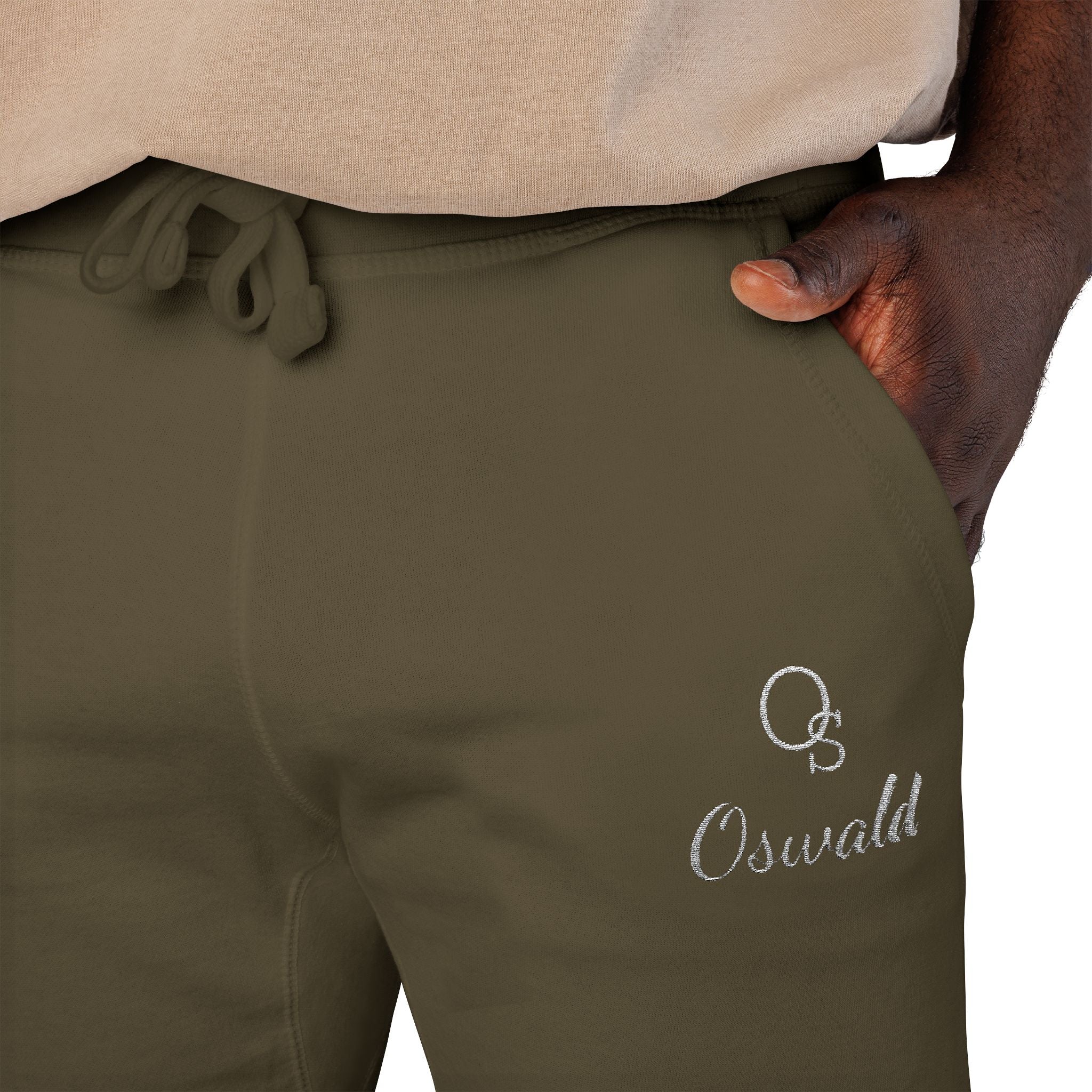 Embroidered Fleece Sweatpants — Minimalist Logo Joggers