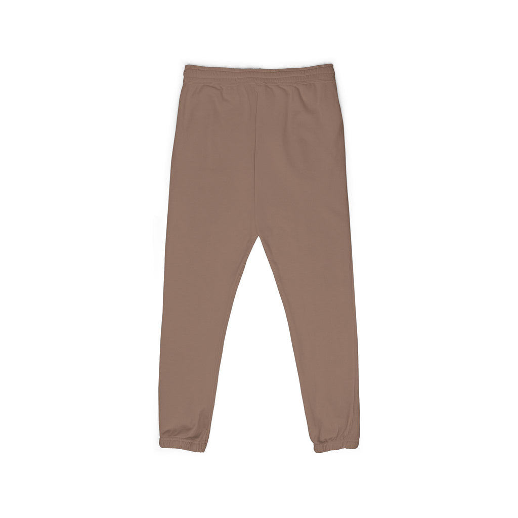 Embroidered 'Overalls' Fleece Sweatpants — Cozy Garment-Dyed Lounge Joggers