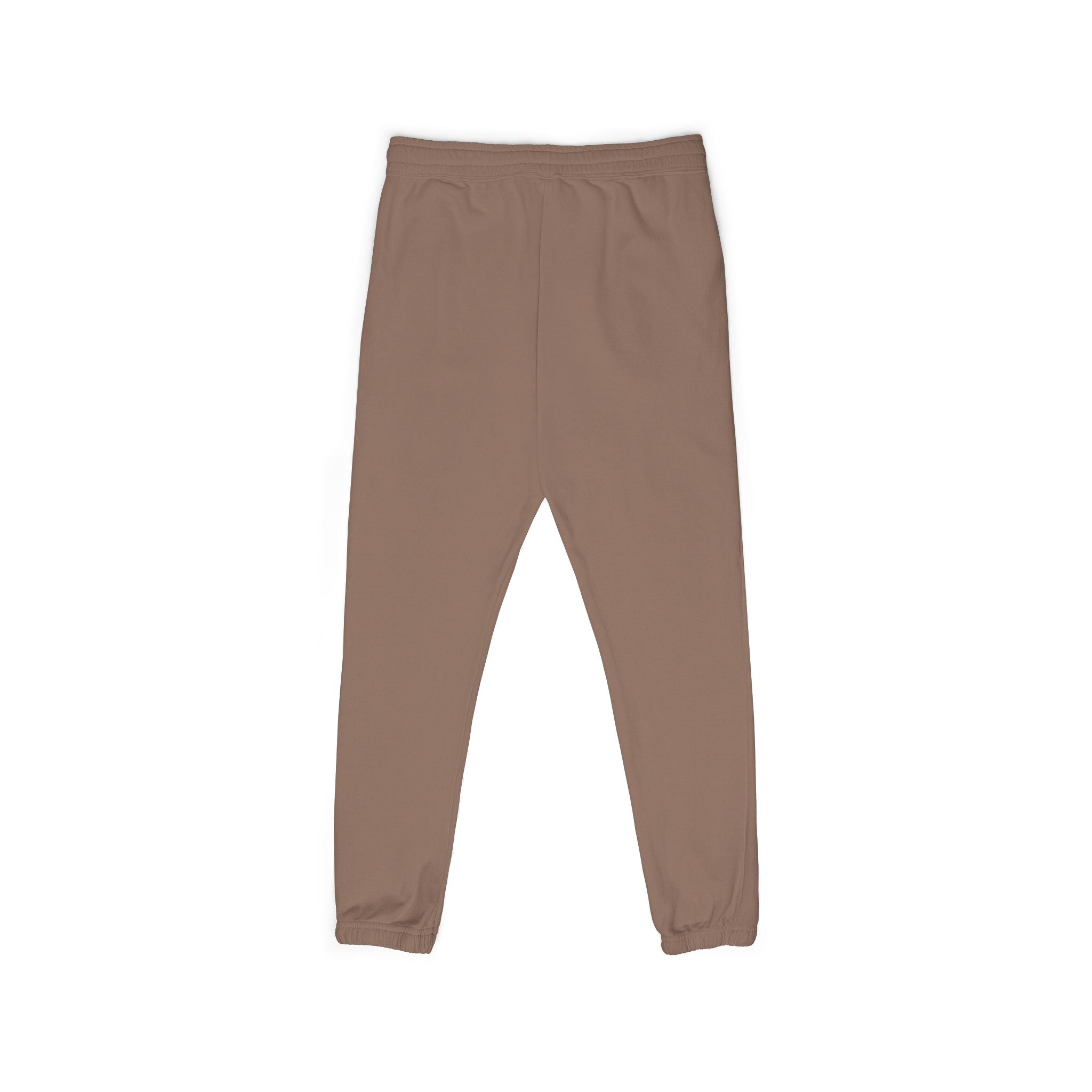 Embroidered 'Overalls' Fleece Sweatpants — Cozy Garment-Dyed Lounge Joggers
