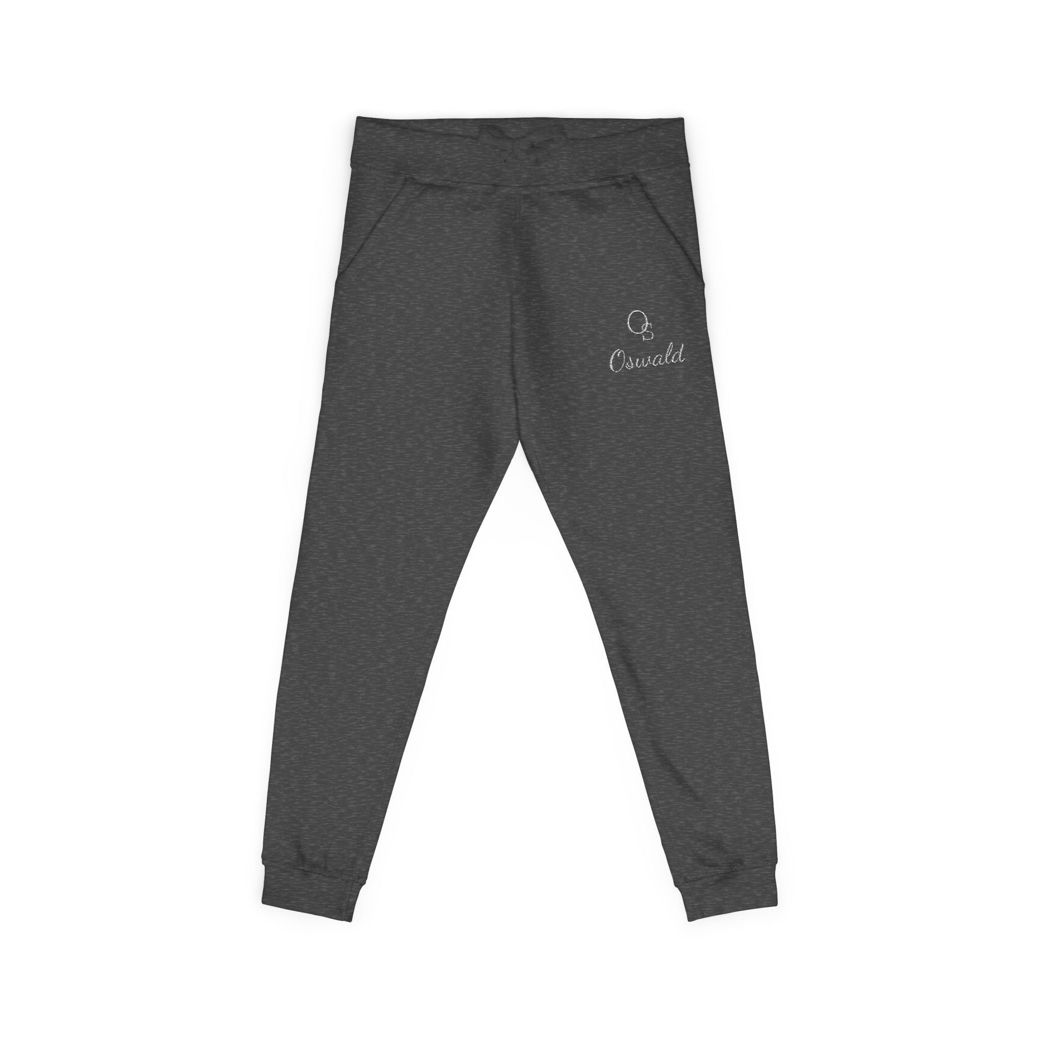 Embroidered Fleece Sweatpants — Minimalist Logo Joggers