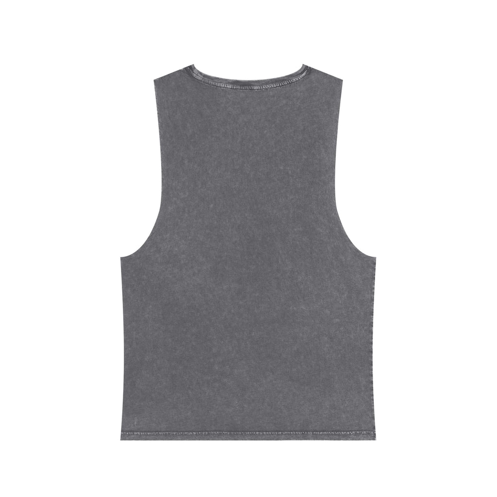 Crescent Moon Stonewash Tank Top — Minimal ‘Crescent’ Chest Logo