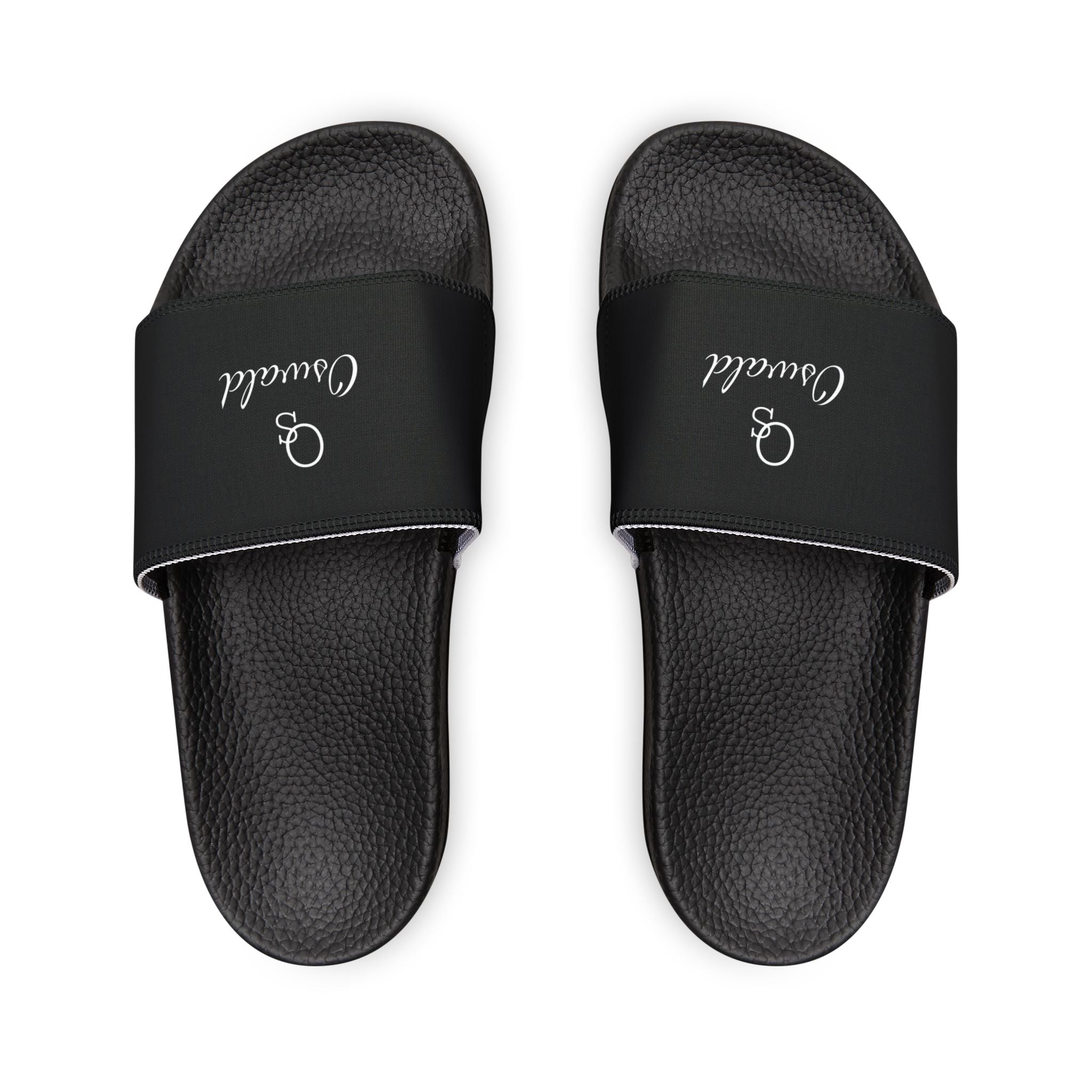 Women's Removable-Strap Sandals — Black Slide Sandals with Interchangeable Strap