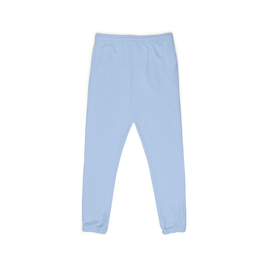 Embroidered 'Overalls' Fleece Sweatpants — Cozy Garment-Dyed Lounge Joggers