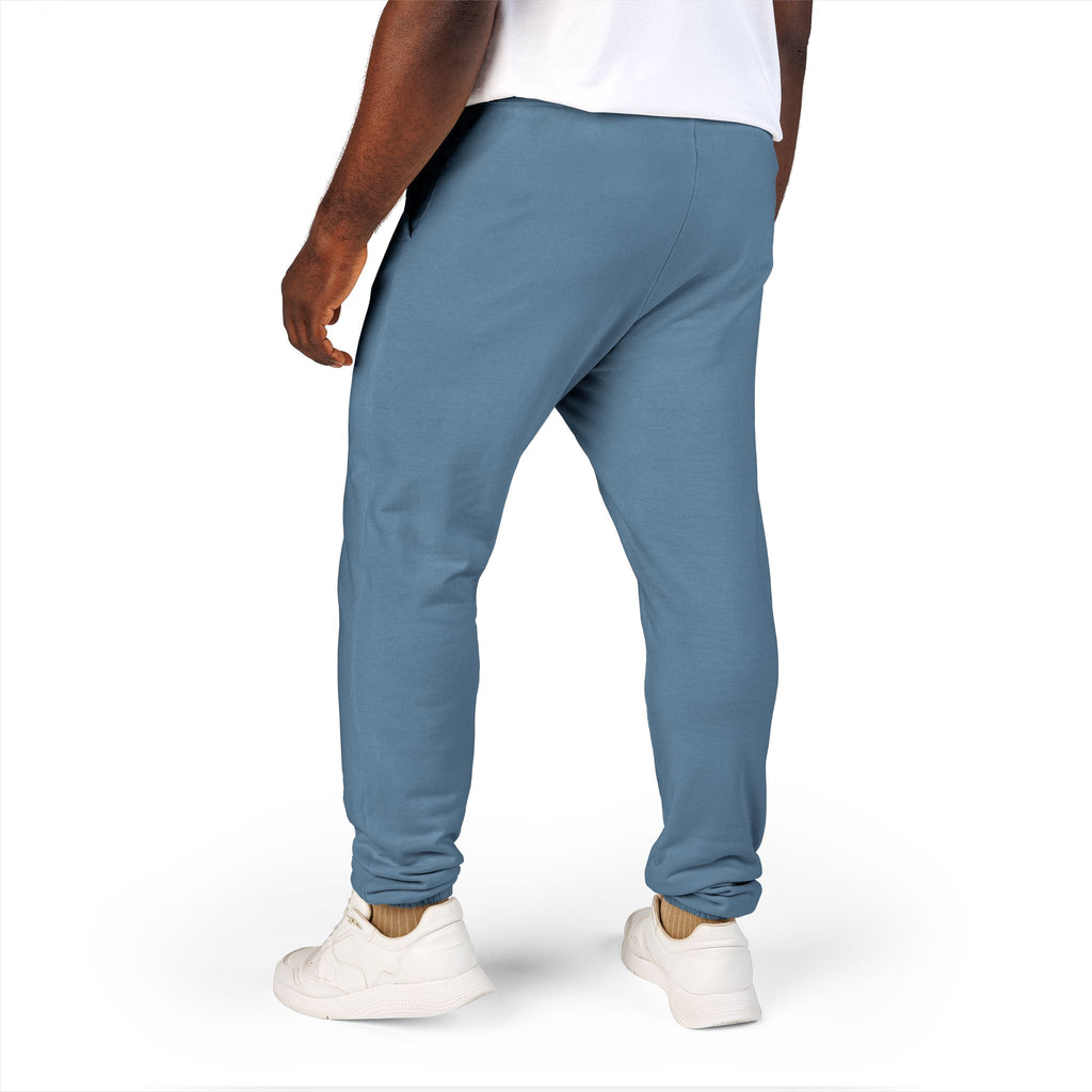 Garment-Dyed Fleece Sweatpants — Minimal Vertical Script Joggers