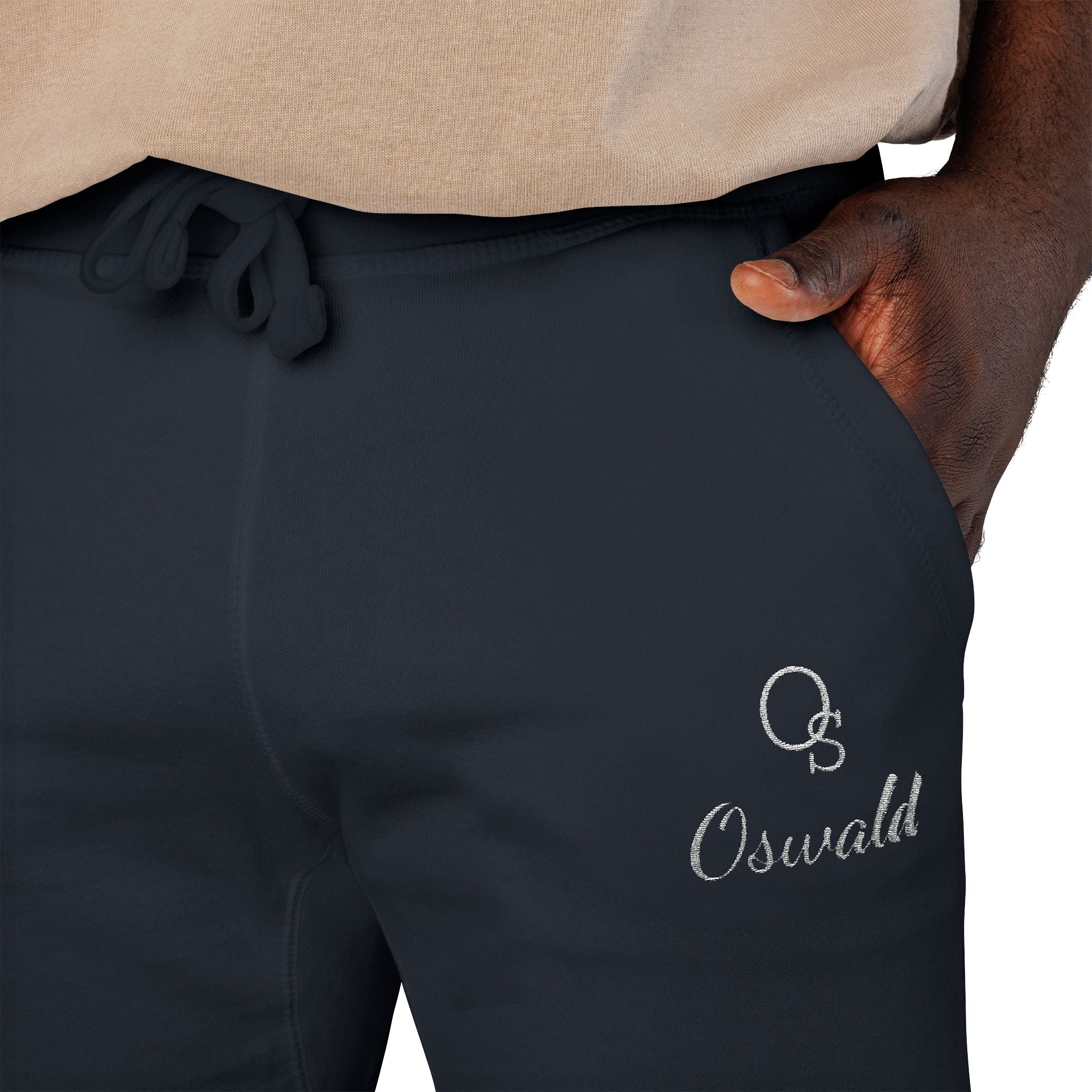 Embroidered Fleece Sweatpants — Minimalist Logo Joggers